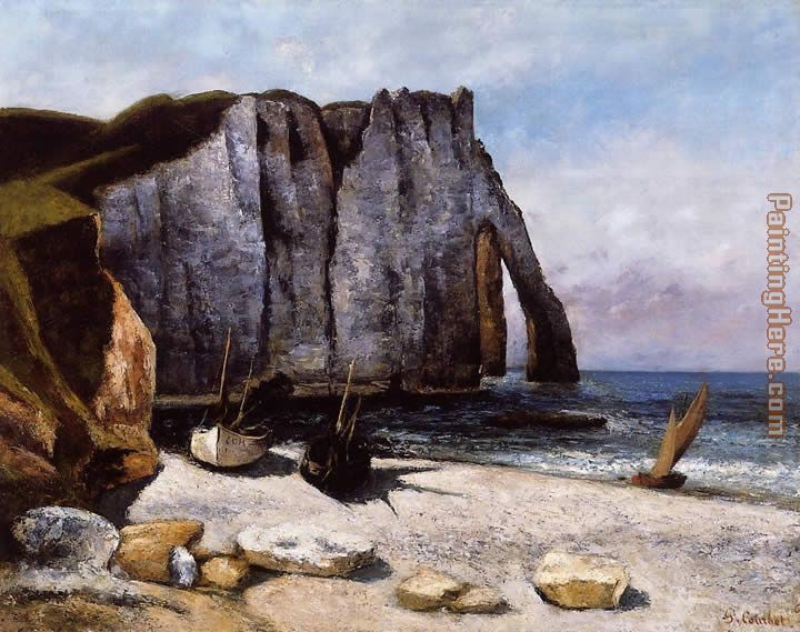 The Cliff at Etretat painting - Gustave Courbet The Cliff at Etretat art painting